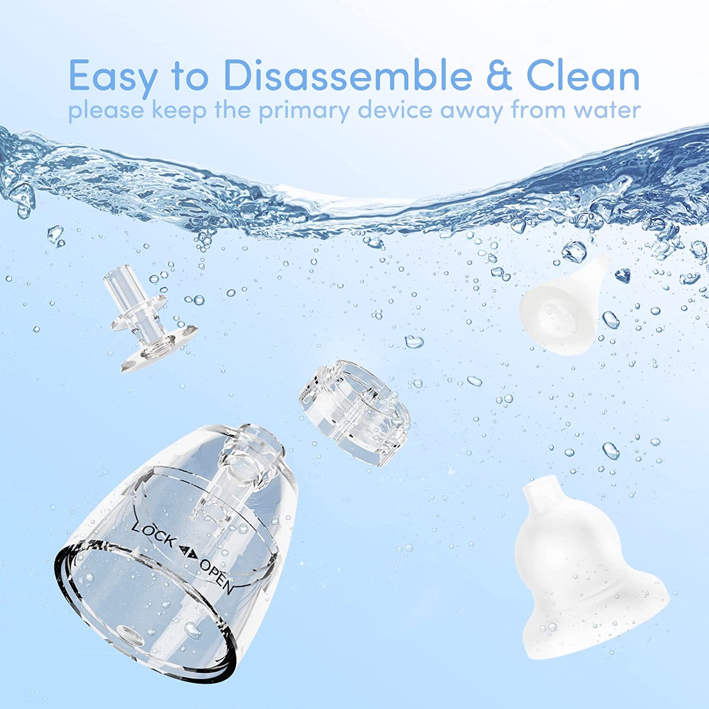 Electric Baby Nasal Aspirator, Upgrade Nose Sucker for Baby, Rechargeable Booger Sucker for Toddler with Music & Light Soothing, Food-Grade Silicone Nozzles, Adjustable Suctions